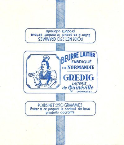 Gredig laiterie de Quinéville Manche beurre laitier fabriqué en Normandie 250g
2012-11-12