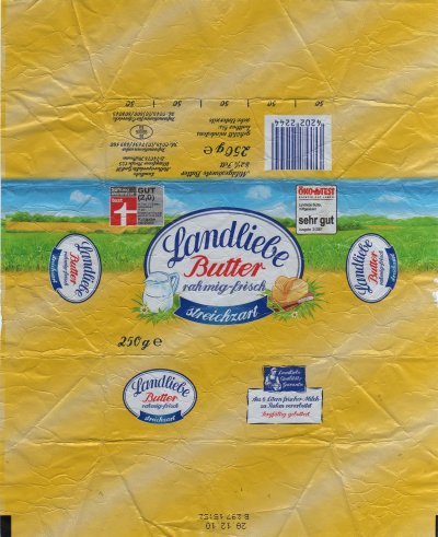 Landliebe butter rahmig frish 250g DE BB 006 EG Brandebourg Allemagne
2011-05-05