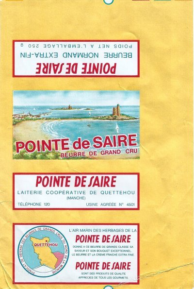 Pointe de Saire beurre de grand cru laiterie coopérative de Quettehou beurre normand extra-fin 250g Normandie France
2013-03-02