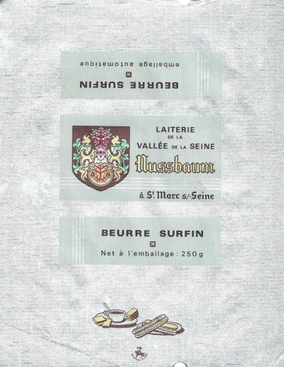 Nussbaum laiterie de la vallée de la Seine à St Marc s/Seine beurre surfin 250g Bourgogne France
2013-03-02