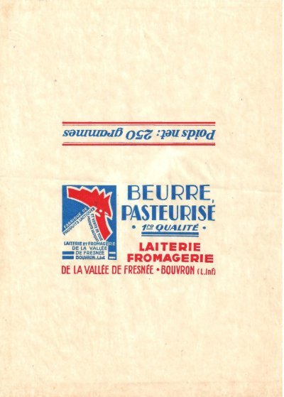 Laiterie fromagerie de la vallée de Fresnée Bouvron beurre pasteurisé 1re qualité 250g Pays-de-Loire France
2013-03-04