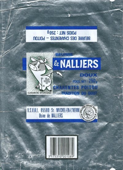 Le nalliers beurre doux Charentes Poitou tradition du gout St Michel-en-l'Herm 250g Pays de Loire France
2013-03-19