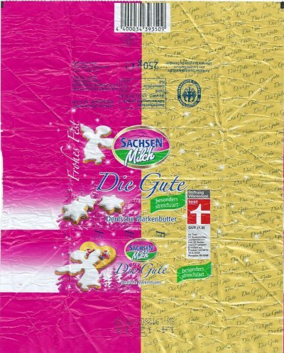 Die gute sachsen milch deutsche markenbutter frohes fest 250g DE SN 016 EG Saxe Allemagne
2013-05-27