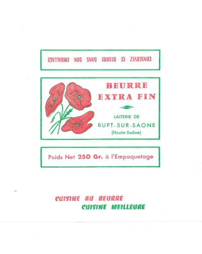 Beurre extra fin laiterie de Rupt-sur-Saone Haute-Saône cuisine au beurre cuisine meilleure 250g Franche-Comté France
2013-11-12