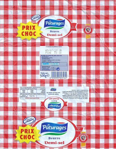 Pâturages beurre demi-sel prix choc sélection 500g FR 35.051.101 CE Bretagne France
2013-12-18