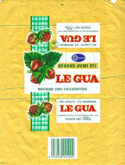 Le gua beurre demi-sel des Charentes Charentes lait 250g Poitou-Charentes France
2014-02-19