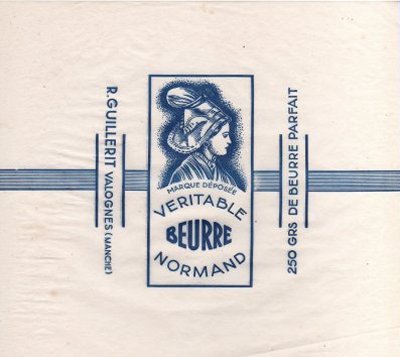 Véritable beurre normand R. Guillerit Valognes Manche 250g de beurre parfait Normandie France
2011-07-14