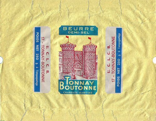 Tonnay Boutonne Charente-Maritime beurre demi-sel U. C. L. C. B. 17 Tonnay-Boutonne 250g Poitou-Charentes France
2014-03-28