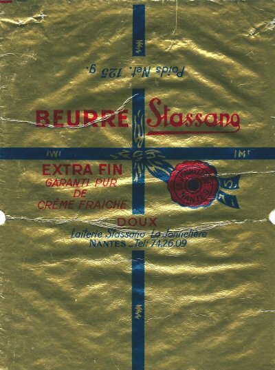 Stassano beurre extra fin garanti pur de crème fraîche doux laiterie Stassano La Jonnelière Nantes 125g Pays de Loire France
2014-03-28