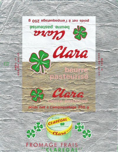 Clara beurre pasteurisé fromage frais claregal 250g usine n° 1494 France
2014-04-01