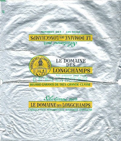 Le domaine des Longchamps ce beurre non pasteurisé beurre garanti de très grande classe 250g France
2014-04-17