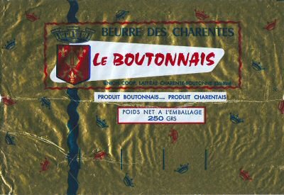 Le boutonnias beurre des Charentes union coop laitière Charente-Boutonne Chte-Mme produit boutonnais produit charentais 250g Poitou-Charentes France
2014-04-22