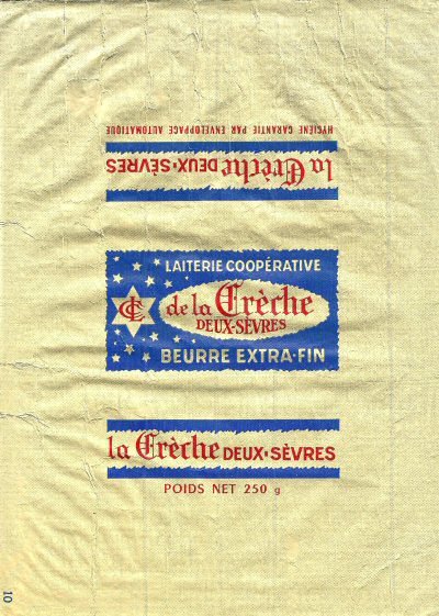 Laiterie coopérative de La Crèche LCC Deux-Sèvres beurre extra-fin 250g Poitou-Charentes France
2014-05-21