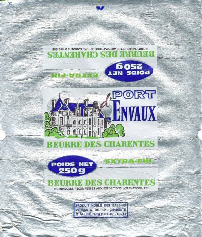 Port d'Envaux beurre des Charentes nombreuses récompenses aux expositions internationales extra-fin 250g Poitou-Charentes France
2014-05-21