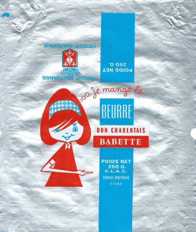 Babette je mange le beurre bon charentais C. L. A. C. Tonnay-Boutonne produit boutonnais produit charentais 250g Poitou-Charentes France
2014-06-04