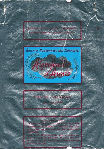 Aigrefeuille d'Aunis beurre pasteurisé des Charentes laiterie agréée n° 2290 Poitou-Charentes France
2014-06-04