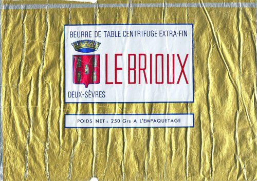 Le Brioux beurre de table centrifugé extra-fin Deux-Sèvres 250g Poitou-Charentes France
2014-09-11