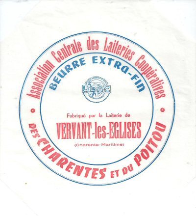 Association Centrale des Laiteries Coopératives des Charentes et du Poitou beurre extra-fin ULAC laiterie de Vervant-les-Eglises Charente-Maritime Poitou-Charentes France
2014-11-13