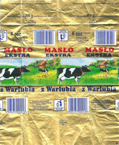 Maslo ekstra z warlubia 200g PL 04621602 WE Pologne
2015-01-08
