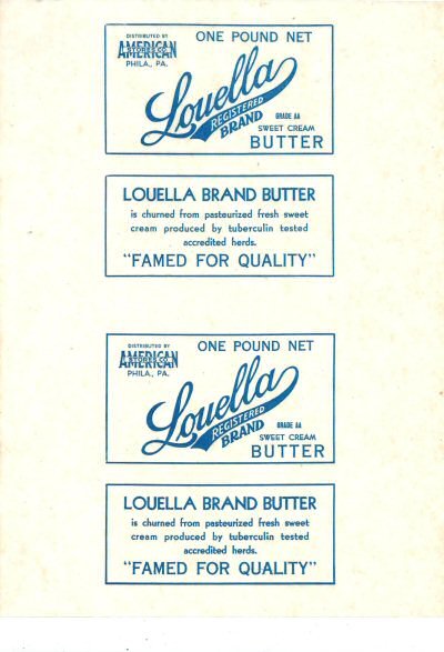 Louella registered brand sweet cream butter american store famed for quality Etats-Unis
2015-01-23