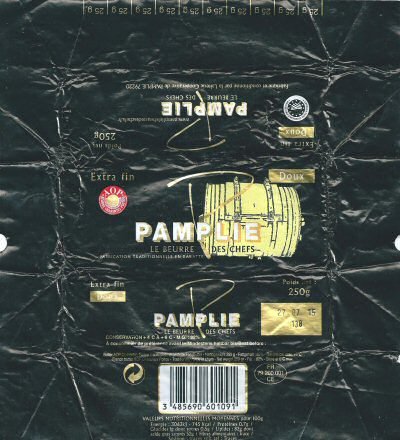 Pamplie AOP extra fin doux le beurre des chefs 250g FR 79.200.001 CE Poitou-Charentes France
2015-08-31