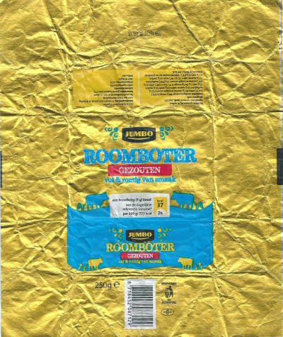 Jumbo roomboter ongezouten vol & roming van smaak 250g BE CO 122-1 CE Belgique
2015-12-16