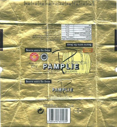 Plamplie le beurre des chefs beurre extra fin doux AOP 250g FR 79.200.001 CE Poitou-Charentes France
2016-06-03