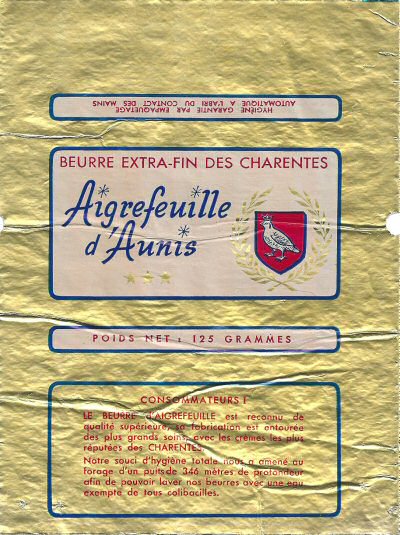 Aigrefeuille d Aunis beurre extra-fin des Charentes 125g Poitou-Charentes France