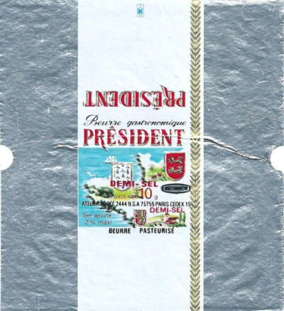 Président beurre gastronomique Besnier demi-sel 10g beurre pasteurisé atelier agréé 2444 Bretagne France
2016-12-28