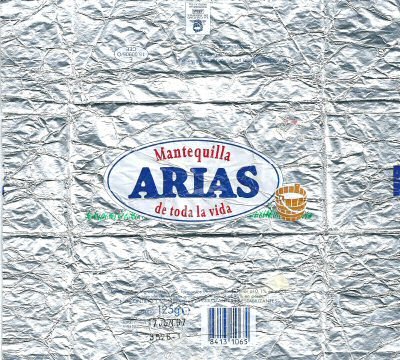 Arias mantequilla de toda la vida 125 g E 15.00905/0 CEE Espagne
2017-01-18