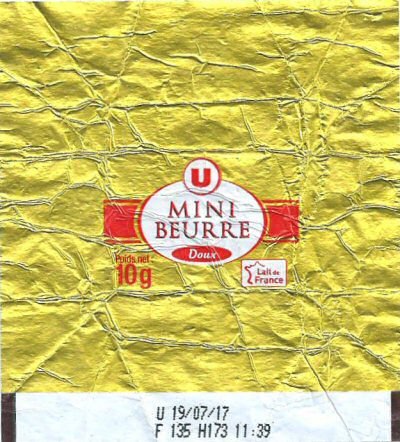 U mini beurre doux lait de France 10g France
2017-07-18