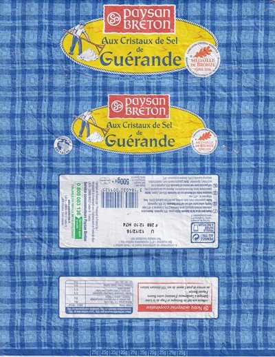 Paysan breton aux cristaux de sel de Guérande médaille de bronze Paris 2016 produit en Bretagne 500g FR 29.156.090 CE
2020-02-24