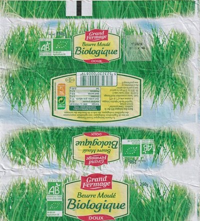 Grand fermage beurre moulé biologique doux 250g FR 85.019.001 Pays de Loire
2020-02-24