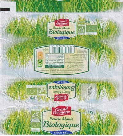 Grand fermage beurre moulé biologique demi-sel 250g FR 85.019.001 Pays de Loire
2020-02-24