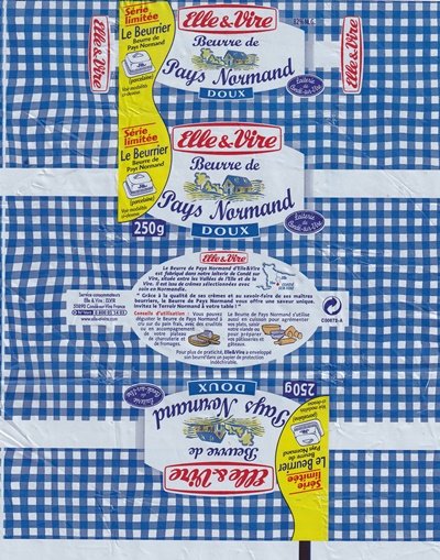 Elle & Vire beurre de pays normand doux laiterie de Condé-sur-Vire série limitée le beurrier 250g 50890 Condé-sur-Vire
2020-02-29