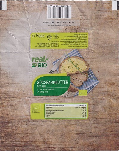 Real bio süssrahmbutter 250g DK M199 EC
2020-10-14