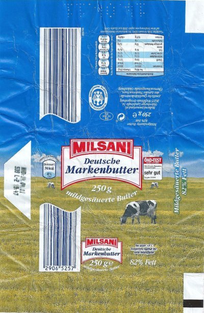 Milsani deutsche markenbutter 250g DE NI 054 EG Baxe-Saxe Allemagne
2011-11-05