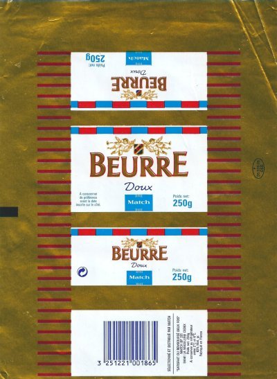Match beurre doux 250g F 35.239.05 Bretagne France
2012-02-24