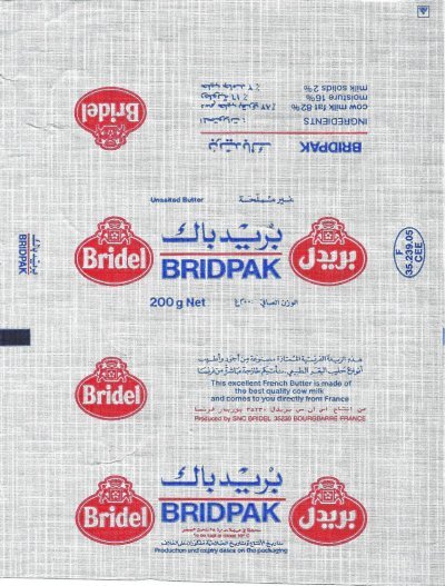 Bridel bridpak 200g F 35.239.05 Moyen-Orient
2012-02-24