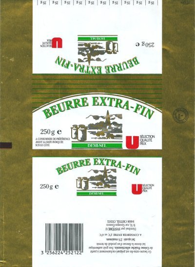 U sélection qualité prix beurre extra-fin demi-sel 250g France
2012-02-24