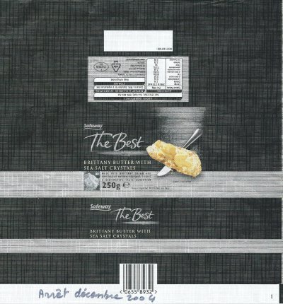 Safeway the best butter with sea salt crystals 250g F 35.239.05 CEE Royaune-Uni
2012-02-24