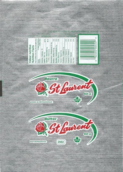 Beurre butter St Laurent 454g Québec Canada
2012-04-01