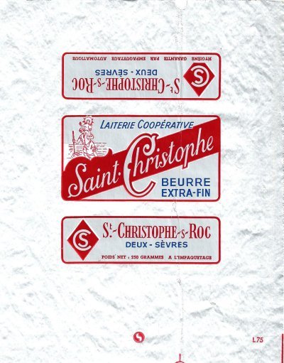 Saint-Christophe-s-Roc laiterie coopérative Deux-Sèvres beurre extra-fin 250g Poitou-Charentes France
2012-04-22