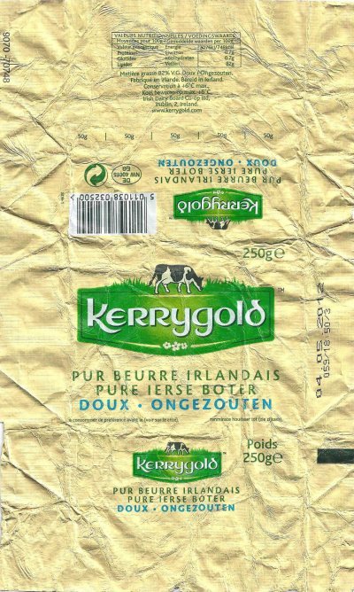 kerrygold pure beurre irlandais pure ierse boter doux ongezouten 250g DE NW 40015 EG Belgique
2012-07-14