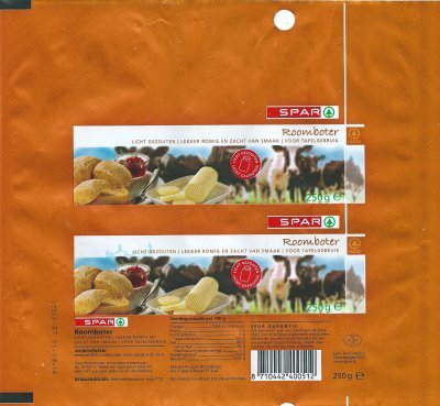 Spar roomboter licht gezouten 250g B CO 122-1 CE Belgique
2012-09-17